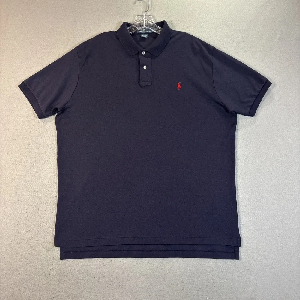 Polo Ralph Lauren Classic Fit Navy Polo Shirt Men's XL Short Sleeve‎ Logo